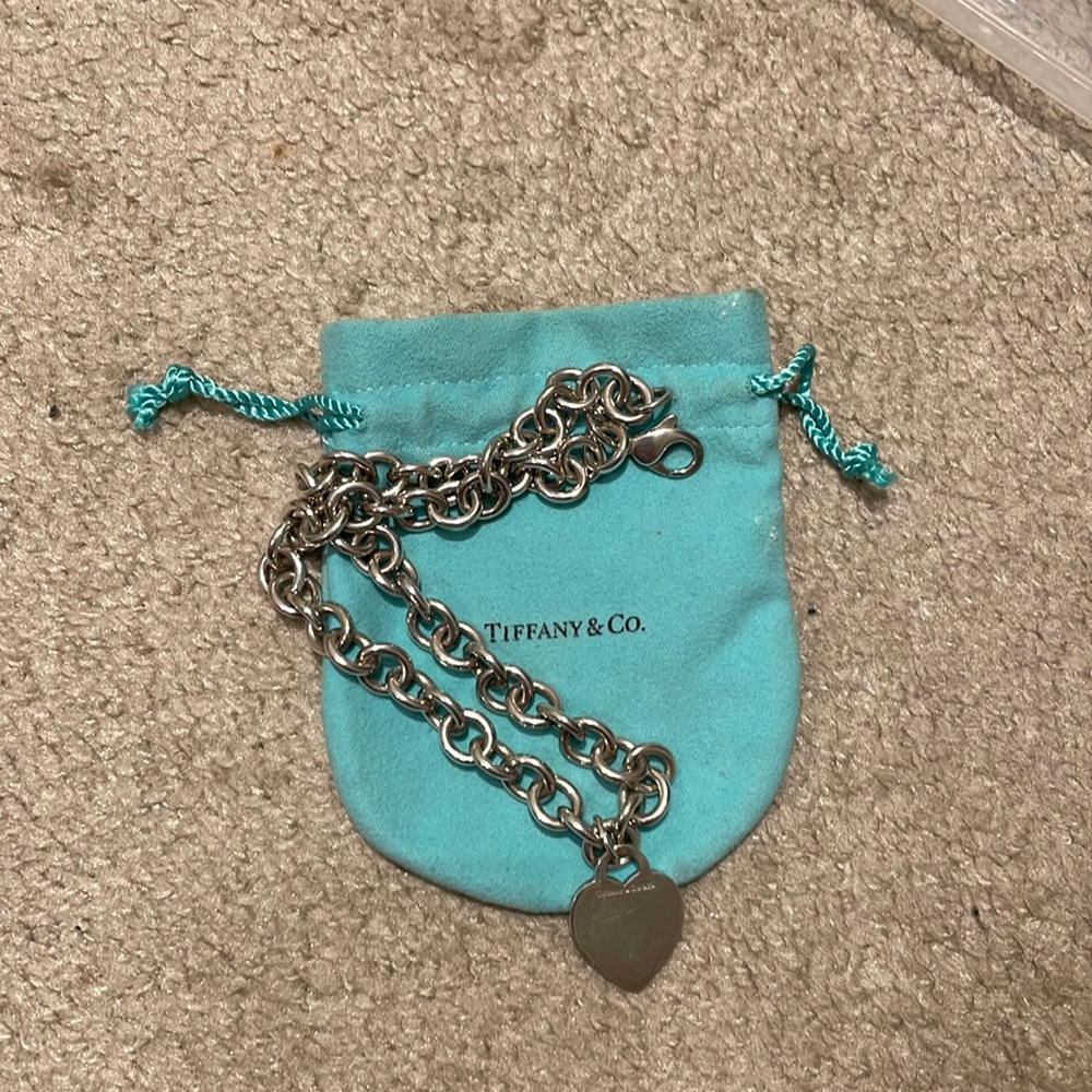 AUTHENTIC Tiffany & Co. Heart Tag Necklace, Sterling Silver